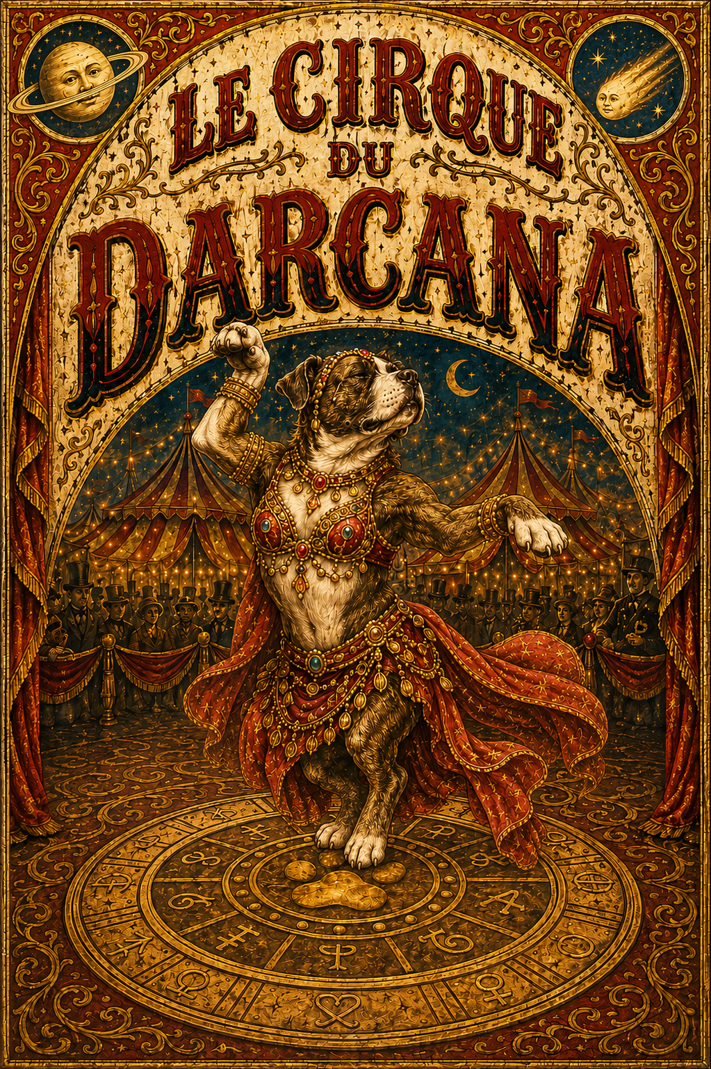 A Darcana circus dancer performing the Dance of Furtune