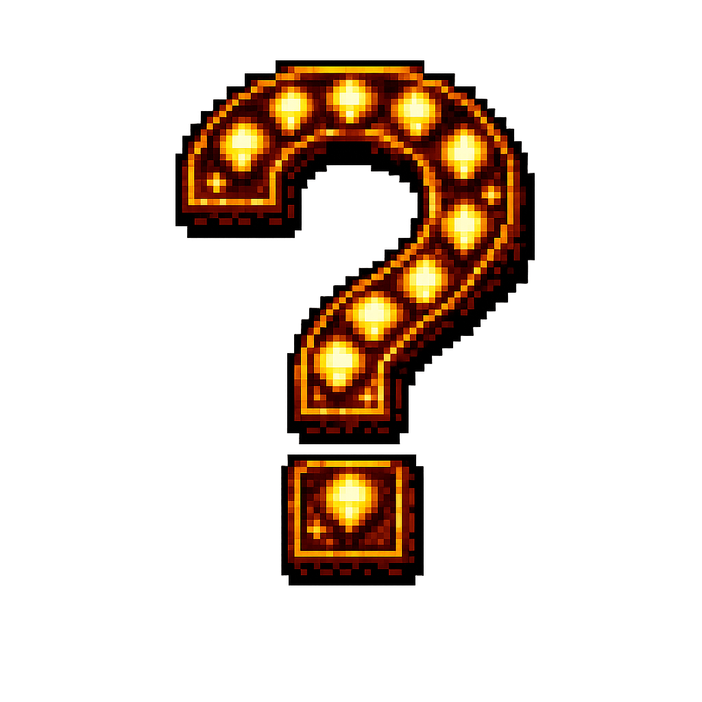 Illuminated question mark for The Star puzzle